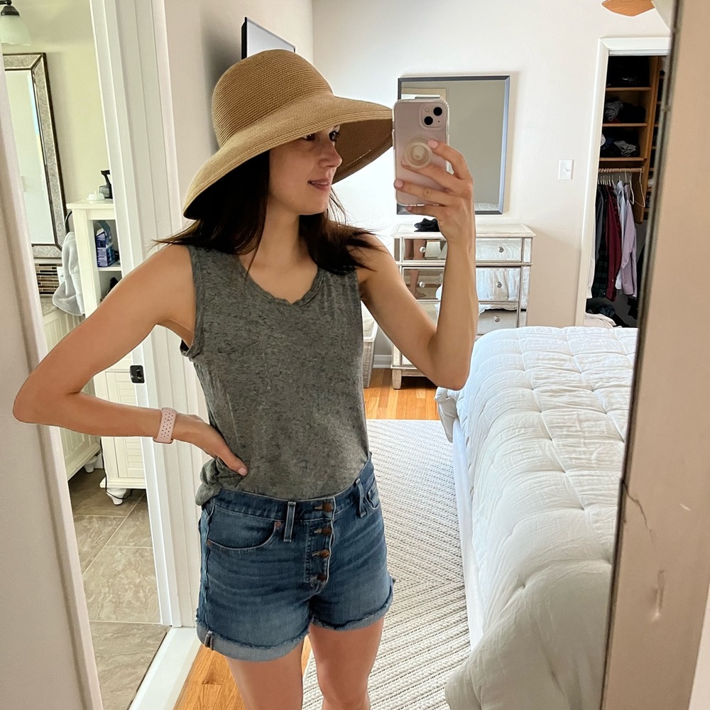 Eric Javits Tan Straw Wide Brim Sun Hat - Picture 8 of 12